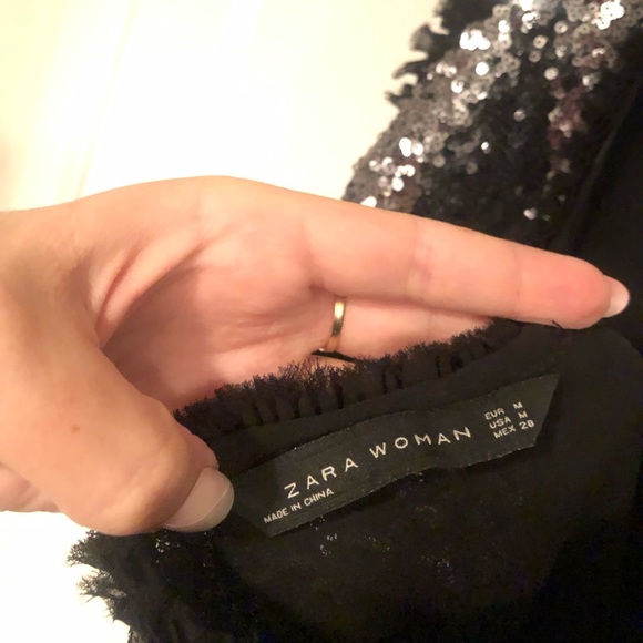 ⛓️ ZARA - Women’s Sequin Mini Dress with Low Back - Size M ⛓️ - Picture 5 of 7